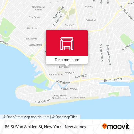 86 St/Van Sicklen St map