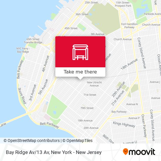 Mapa de Bay Ridge Av/13 Av