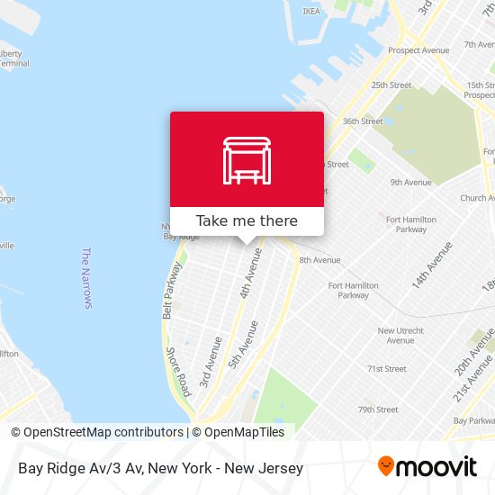 Bay Ridge Av/3 Av map