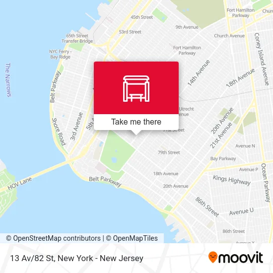 13 Av/82 St map