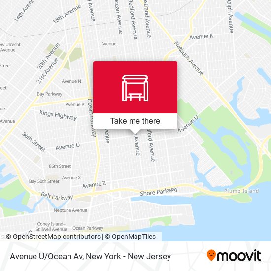 Avenue U/Ocean Av map