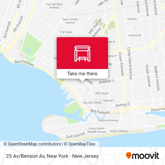 25 Av/Benson Av map