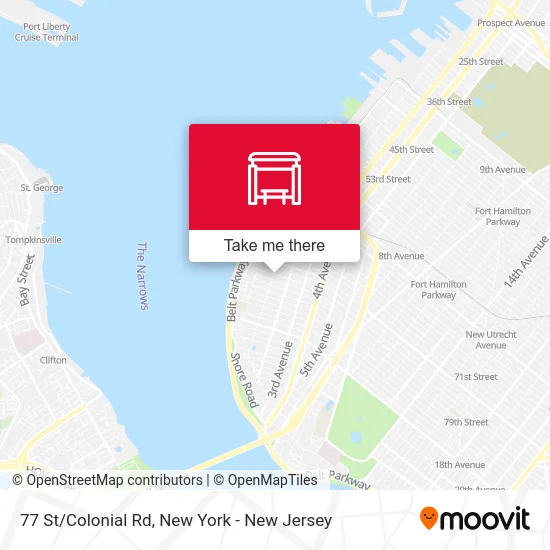 77 St/Colonial Rd map