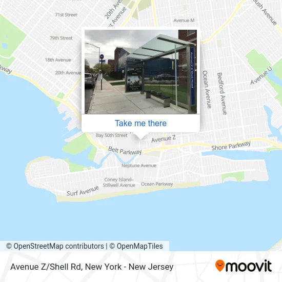 Avenue Z/Shell Rd map