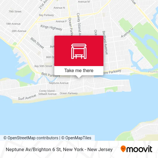 Neptune Av/Brighton 6 St map