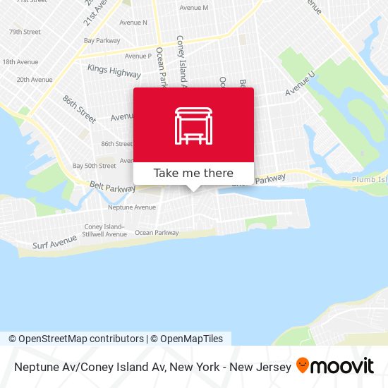 Mapa de Neptune Av/Coney Island Av