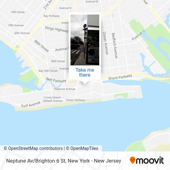 Neptune Av/Brighton 6 St map