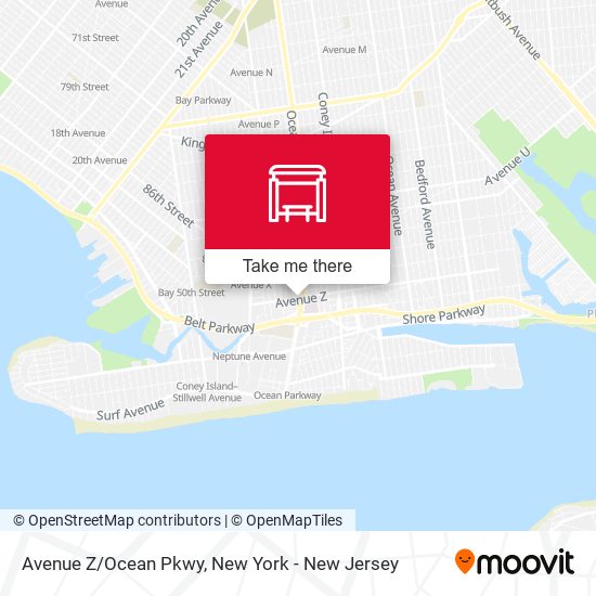 Avenue Z/Ocean Pkwy map