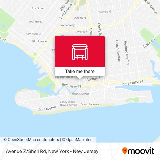 Avenue Z/Shell Rd map