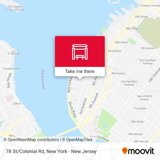 78 St/Colonial Rd map