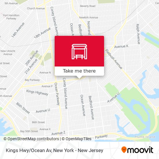 Kings Hwy/Ocean Av map