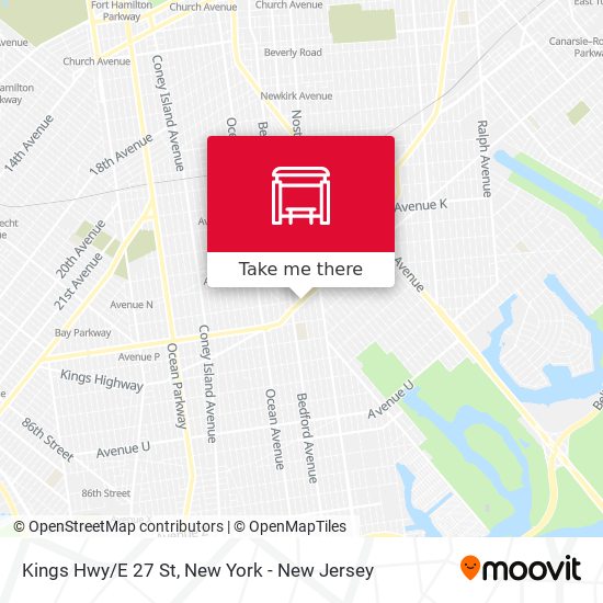 Mapa de Kings Hwy/E 27 St