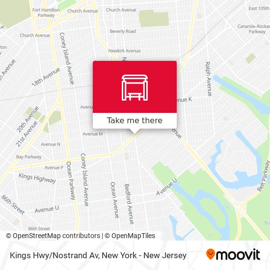 Kings Hwy/Nostrand Av map