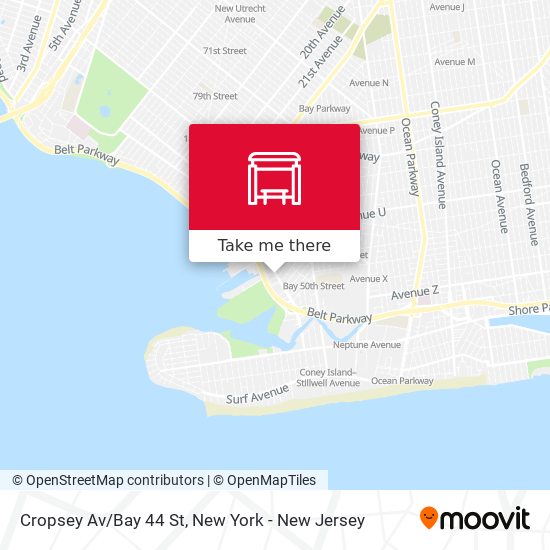 Mapa de Cropsey Av/Bay 44 St