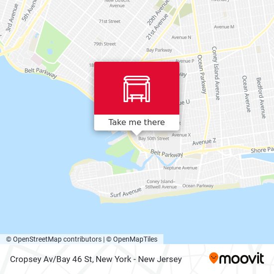 Mapa de Cropsey Av/Bay 46 St