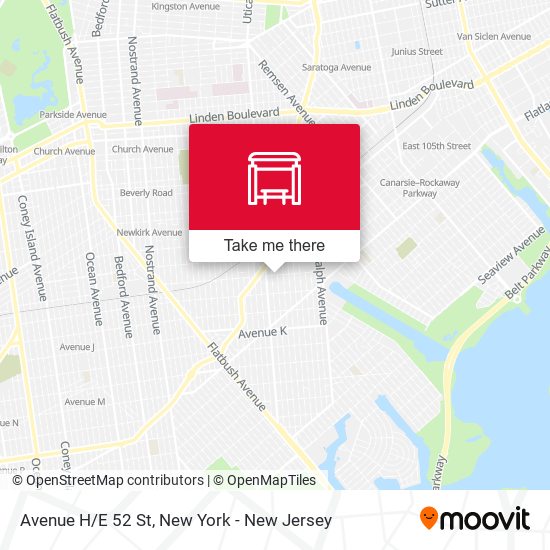 Avenue H/E 52 St map