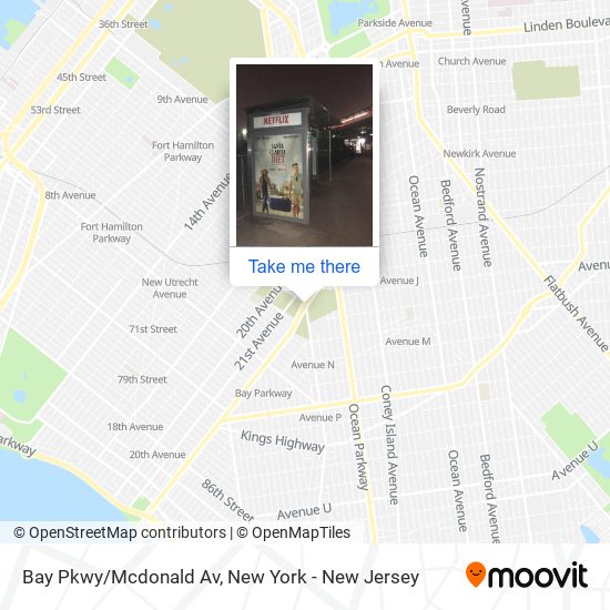 Mapa de Bay Pkwy/Mcdonald Av