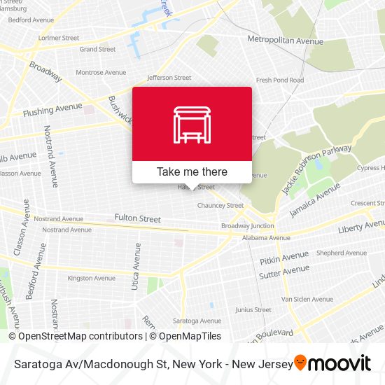 Saratoga Av/Macdonough St map