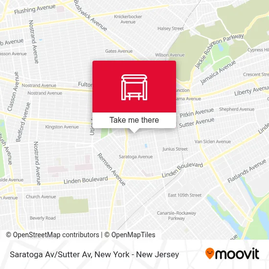 Saratoga Av/Sutter Av map