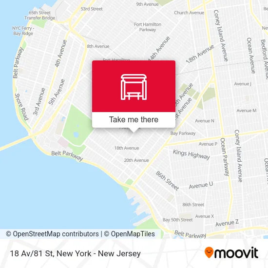 18 Av/81 St map