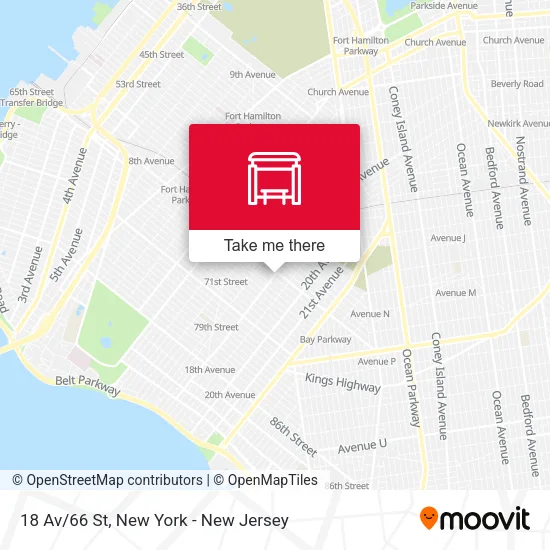 18 Av/66 St map