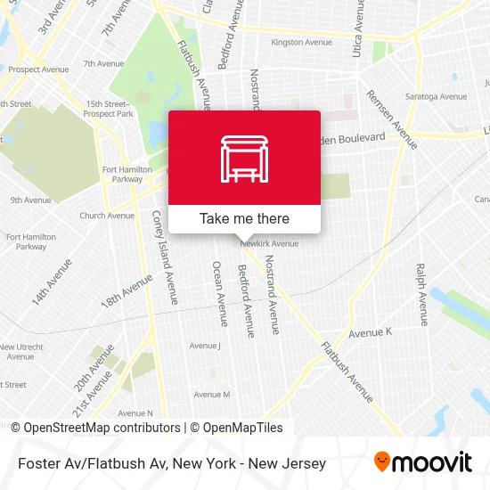 Foster Av/Flatbush Av map