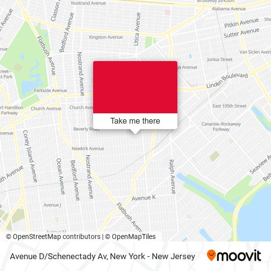 Mapa de Avenue D/Schenectady Av