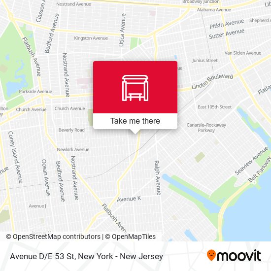 Avenue D/E 53 St map