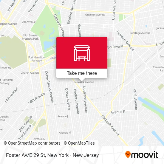 Foster Av/E 29 St map