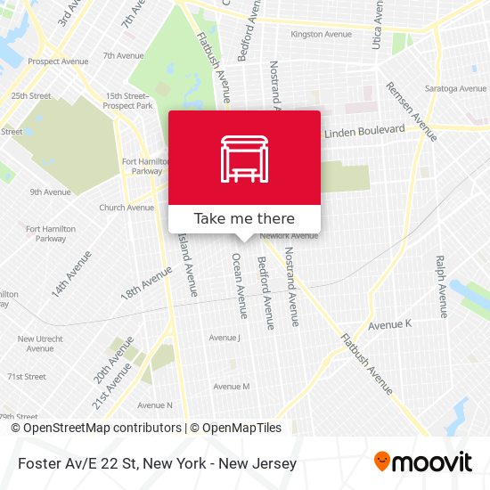 Mapa de Foster Av/E 22 St