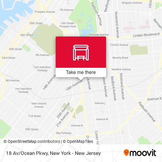 18 Av/Ocean Pkwy map