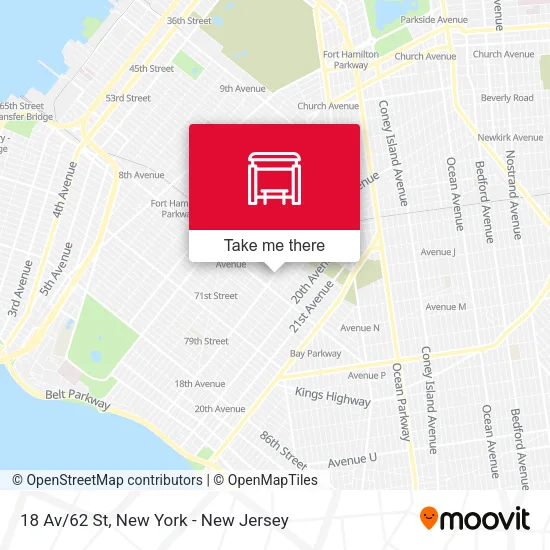 18 Av/62 St map