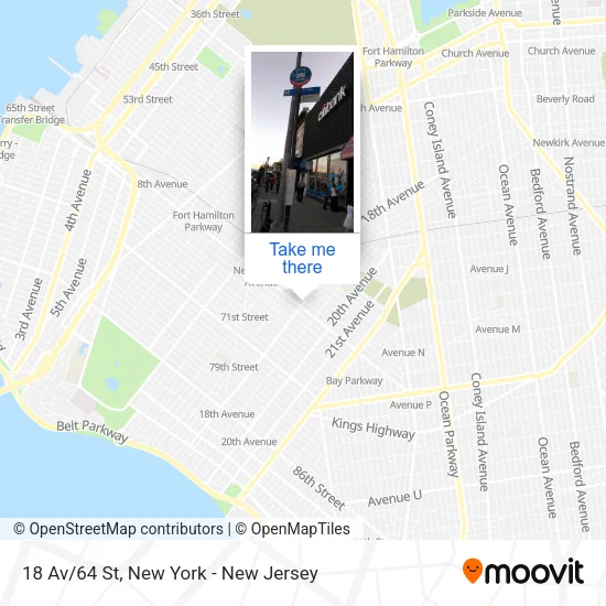 18 Av/64 St map