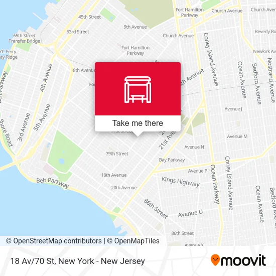 18 Av/70 St map