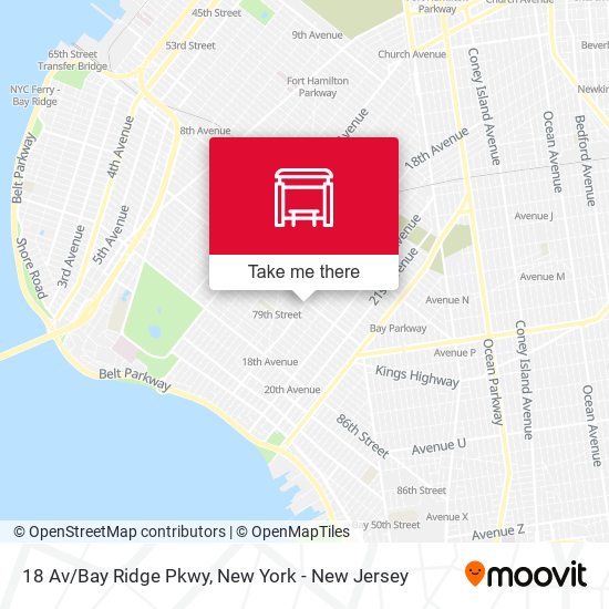 Mapa de 18 Av/Bay Ridge Pkwy