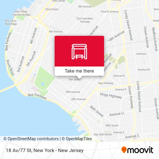 18 Av/77 St map