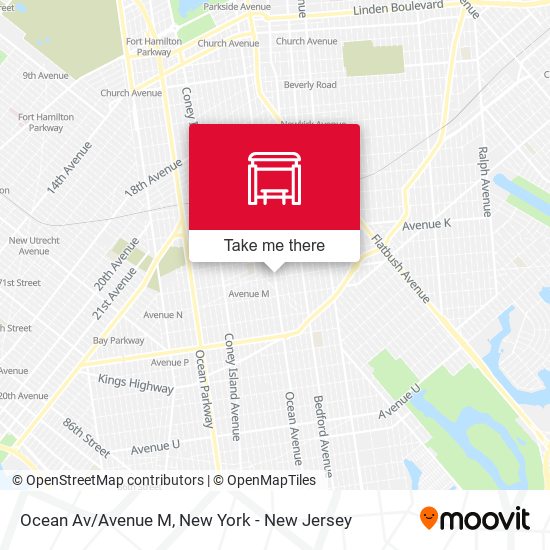 Mapa de Ocean Av/Avenue M