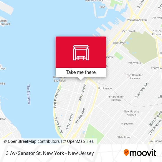 3 Av/Senator St map