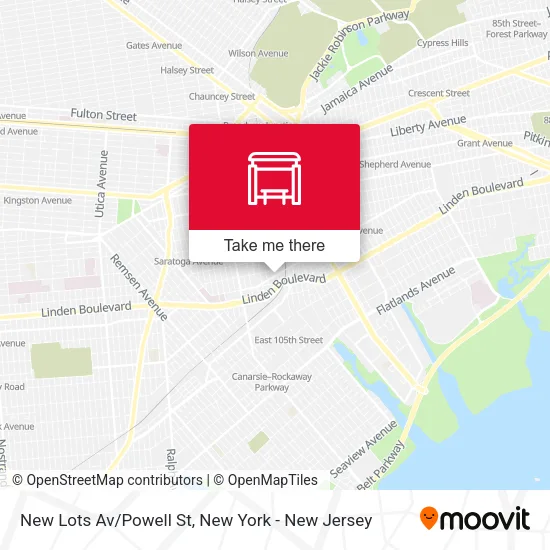 New Lots Av/Powell St map