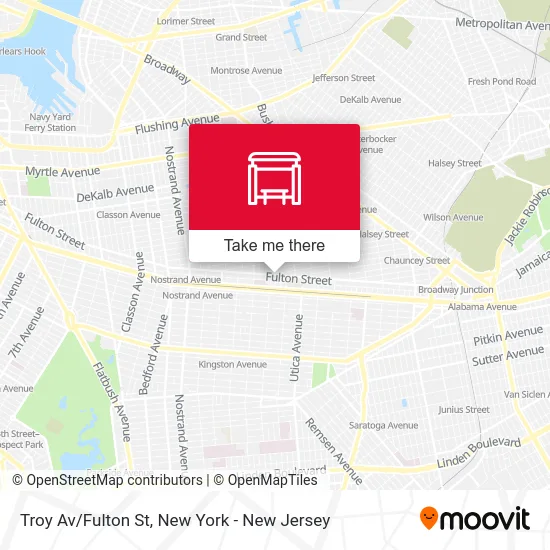 Troy Av/Fulton St map