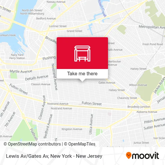 Lewis Av/Gates Av map