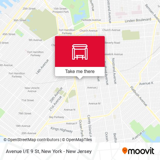 Mapa de Avenue I/E 9 St