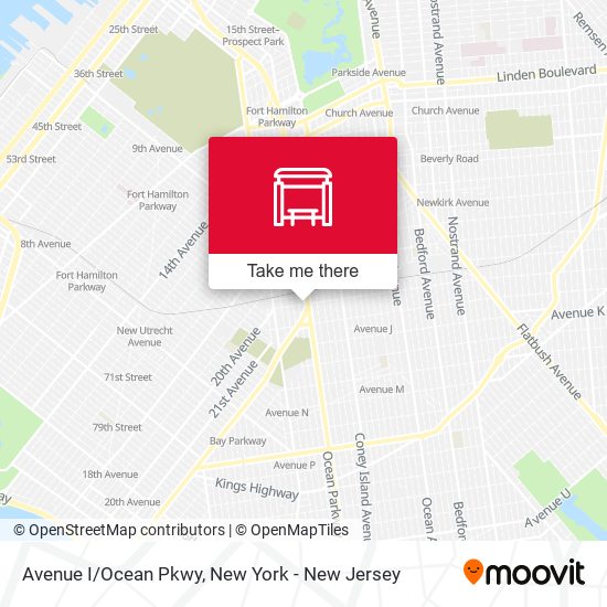 Mapa de Avenue I/Ocean Pkwy