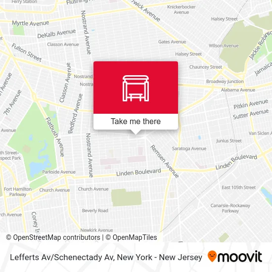 Lefferts Av/Schenectady Av map