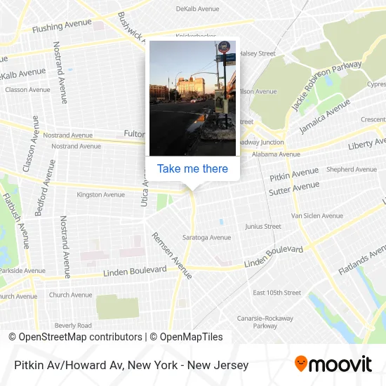 Pitkin Av/Howard Av map