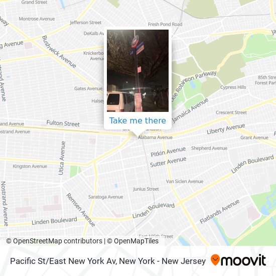 Pacific St/East New York Av map