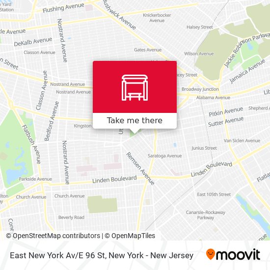 Mapa de East New York Av/E 96 St