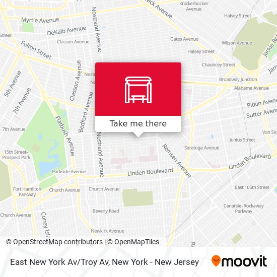 Mapa de East New York Av/Troy Av