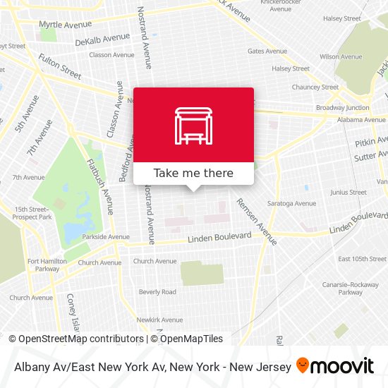 Mapa de Albany Av/East New York Av