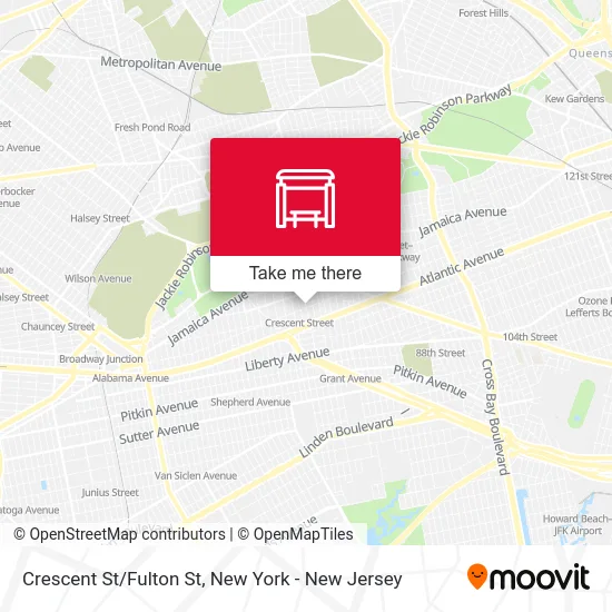 Crescent St/Fulton St map